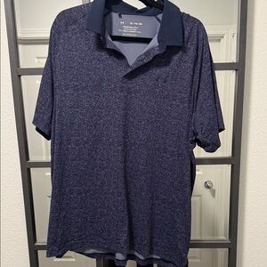Under Armour Men's Heathered Blue Polo
